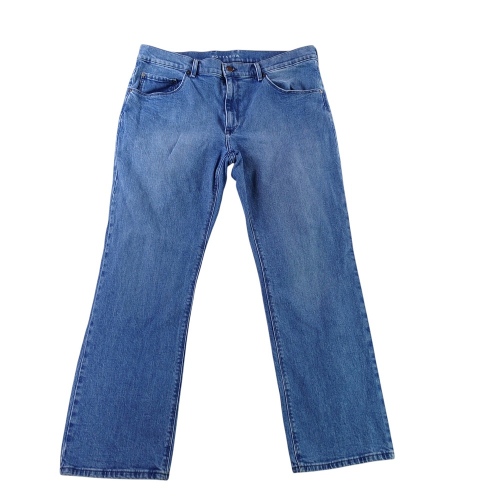 Mott And Bow Jeans Mens 38x30 Blue Straight Leg Stretch Denim Minimalist Pants